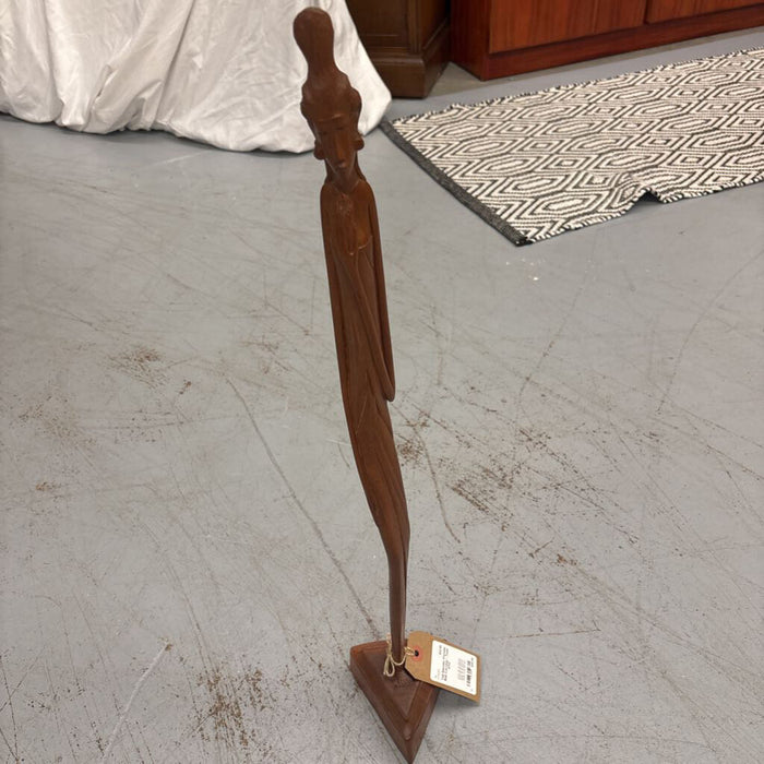 Tall Slender Female Bali Carving - Teak