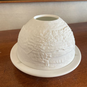 Bernardaud Limoges Porcelain Golf Scene Tealight Holder