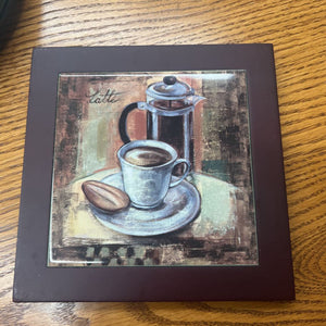 Set- "Latte" & "Swiss Mocha" Framed Tiles