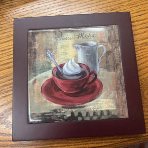Set- "Latte" & "Swiss Mocha" Framed Tiles