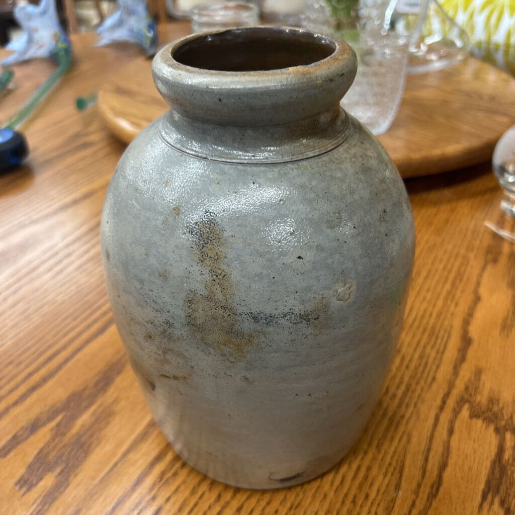 Antique Stoneware Vase- Grey/Light Beige Colour