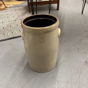 Antique Stoneware Crock/Butter Churn w Handles