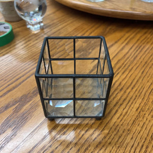 Beveled Glass Votive Candle Holder