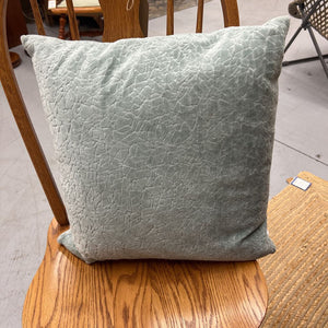 Light Blue/Grey Throw Pillow w Abstract Design Pattern
