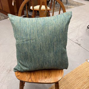 Turquoise Throw Pillow w Textured Fabric