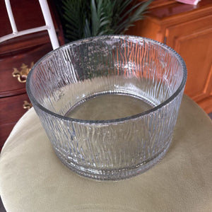 Clear Glass Round Serving Bowl