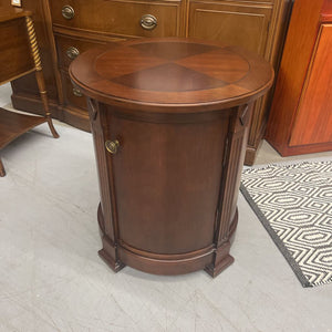 Round Drum Side Table/Liquor Cabinet