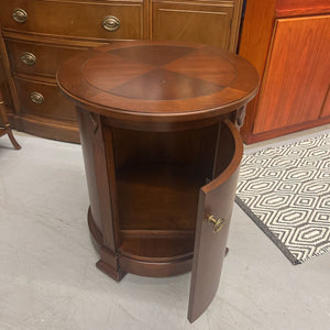 Round Drum Side Table/Liquor Cabinet