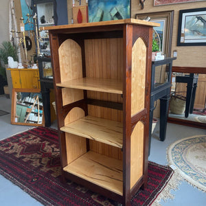 LOCAL ARTIST - Handcrafted 3 Tiered Wooden Cabinet - Cherry, Roasted Ash, Ambrosia Maple + Red Oak