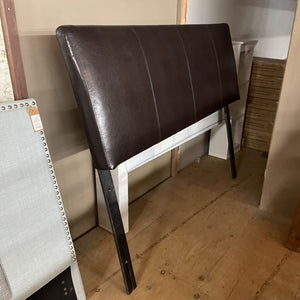 Brown Vegan Leather Queen Sized Headboard
