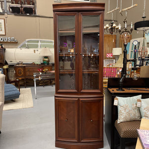 Bombay Bookcase w 3 Shelves, Glass Doors, and Lower Storage
