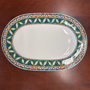 Villeroy & Boch - Pergamon Oblong Serving Plate w Green Border