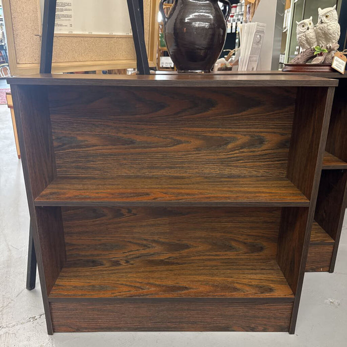 Low - 2 Shelf Wood Look Bookcase