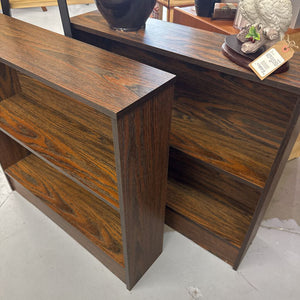 Low - 2 Shelf Wood Look Bookcase