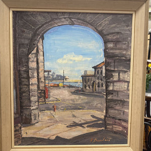 'Bottom of Princess St., Kingston' Original Oil by Florent Busschaert (1960))