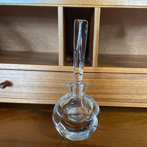 Mikasa Unique Cut Crystal Perfume Bottle w Prism Stopper