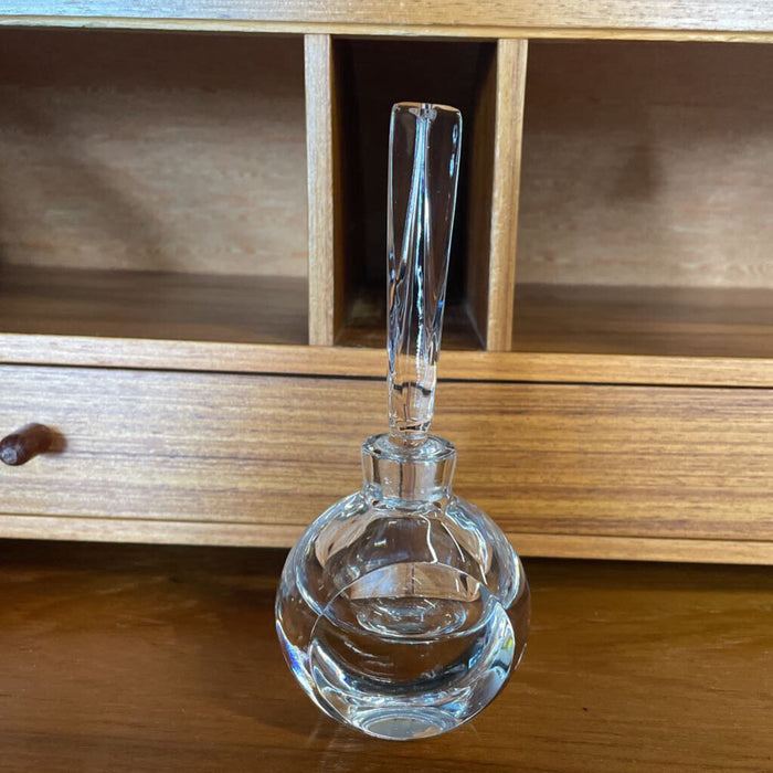 Mikasa Unique Cut Crystal Perfume Bottle w Prism Stopper