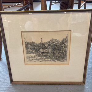 'Old Sugar Shanty, Near Perth, ON' Print (Ink Etching)
