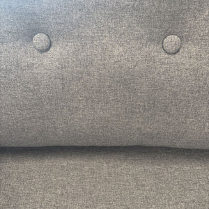 Grey Flannel Look Fabric MCM Styled Armchair