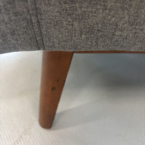 Grey Flannel Look Fabric MCM Styled Armchair