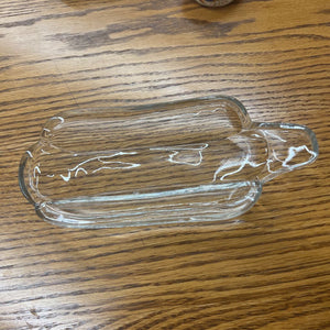 Vintage Clear Glass Banana Split Dish