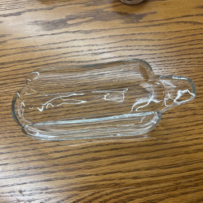 Vintage Clear Glass Banana Split Dish