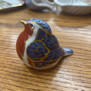 Royal Crown Derby Robin Paperweight- Bone China