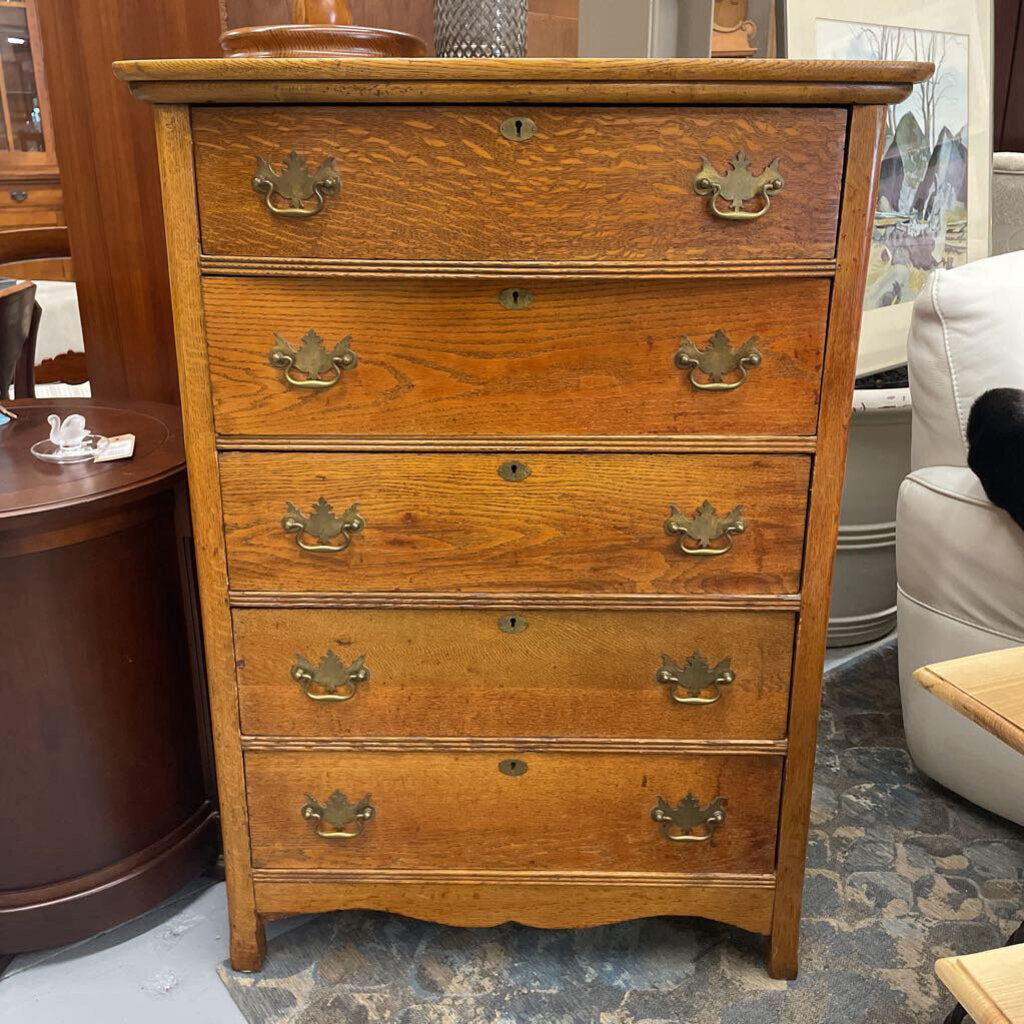 Colonial Styled Quartersewn/Tiger Oak Dresser