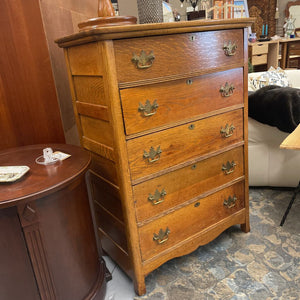 Colonial Styled Quartersewn/Tiger Oak Dresser