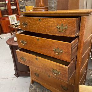 Colonial Styled Quartersewn/Tiger Oak Dresser