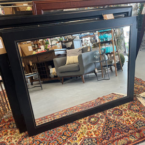 Contemporary Mirror w Black Studded Frame -