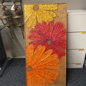 Local Artist - 3D Floral Texture Wood Wall Art