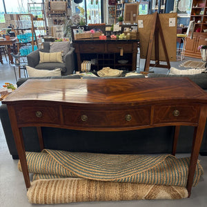 Georgian Furniture (Ipswich, UK) Mahogany Console Table w Book Matched Top