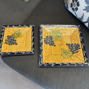 Set of 2 Vintage Serving Platters "Le Poet - Laval France"