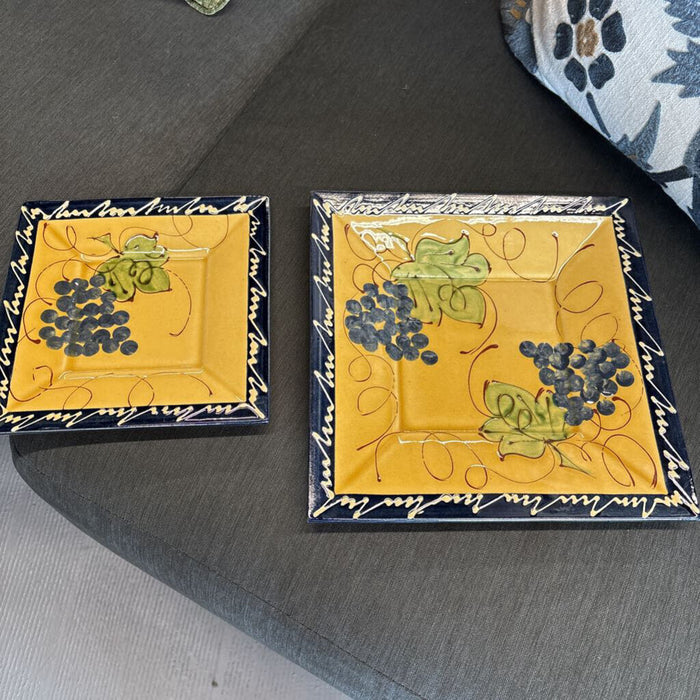 Set of 2 Vintage Serving Platters "Le Poet - Laval France"