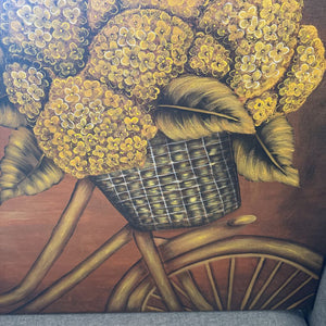 Local Artist - Original Acrylic by Helen Sawyer - "Antique Bicycle"