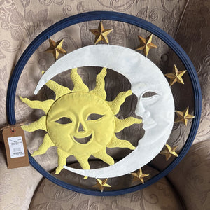Metal Sun/Moon/Stars Wall Decor