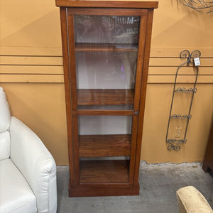 Handcrafted Wood Cabinet w Adjustable Shelves - Plexiglass Front