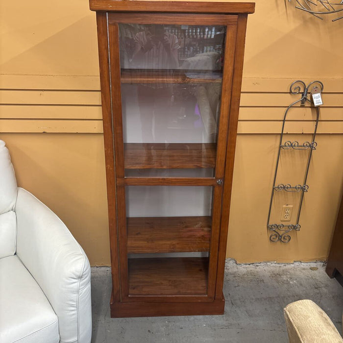 Handcrafted Wood Cabinet w Adjustable Shelves - Plexiglass Front