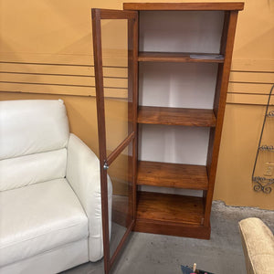Handcrafted Wood Cabinet w Adjustable Shelves - Plexiglass Front