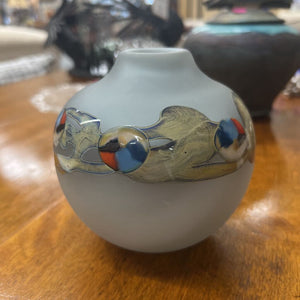 Handblown Art Glass Round Vase