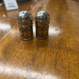 Vintage Silver-Plated Cobalt Blue Glass Lined Salt/Pepper Shaker Set