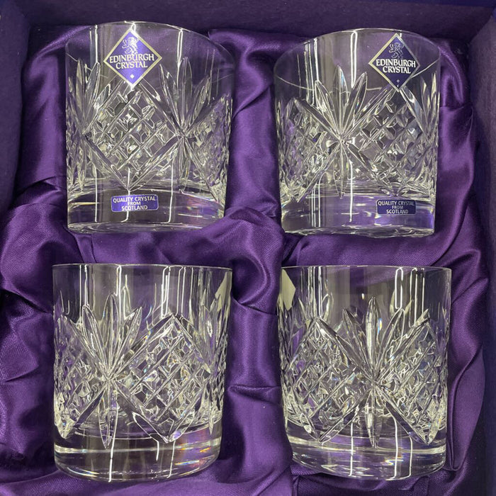 Edinburgh Crystal Lomond Scotch Glasses - Set of 4