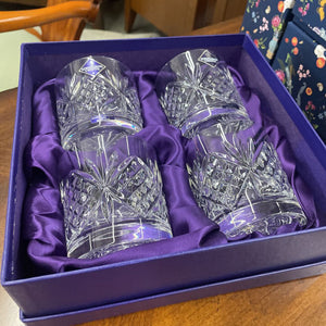 Edinburgh Crystal Lomond Scotch Glasses - Set of 4