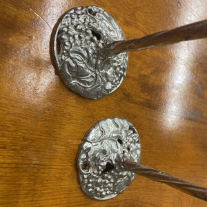 Arthur Court Aluminum Wine Glasses- Grapevine Motif (Set of 2)
