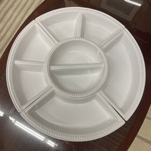 Acacia Ceramic Lazy Susan Serving Set - 5 Pieces