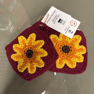 Crochet Sponge - Sunflower - Set of 2