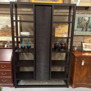 NAIROBI BUBINGA Bookcase Handcarved Front Panel Doors