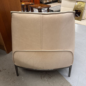 ARCHIBALD Club Chair - Italy - SOUL Leather w Gunmetal Base & Legs