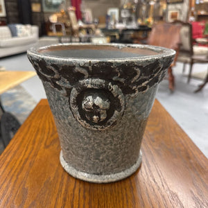Grey Planter w Cherub Faces